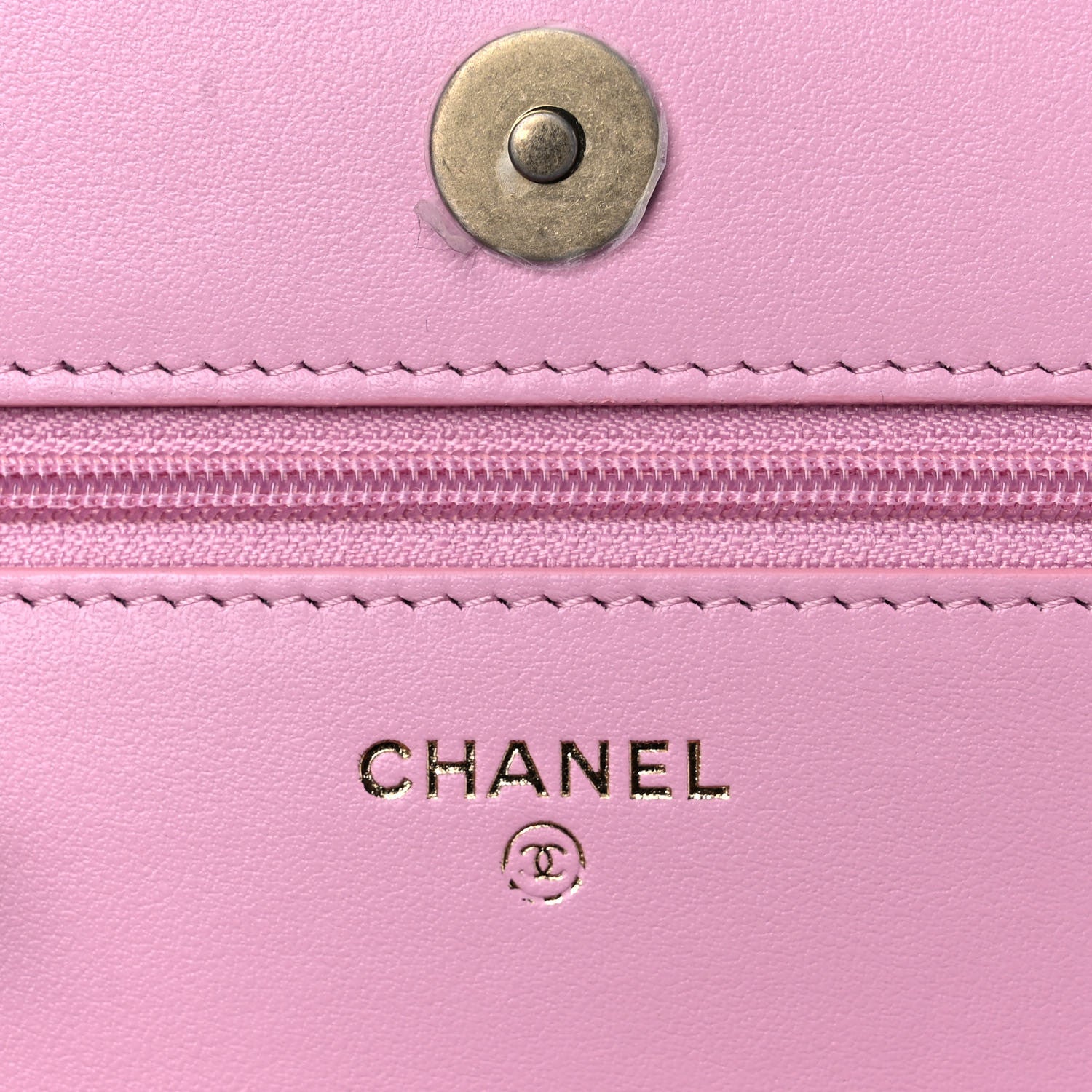 Chanel Shiny Caviar Quilted Pick Me Up Wallet On Chain WOC Pink 6 of 11