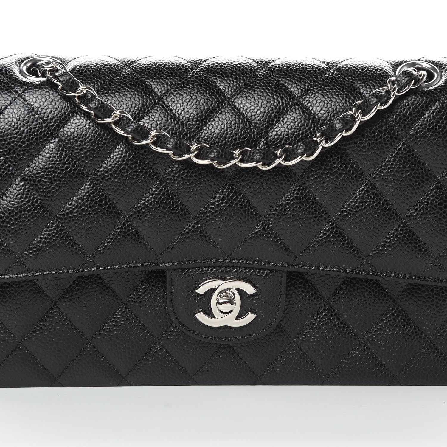 Chanel Caviar Quilted Medium Double Flap Black 8 of 11