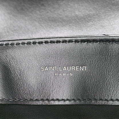 Saint Laurent Calfskin Y Quilted Monogram Monochrome Small Loulou Chain Satchel Black 6 of 12