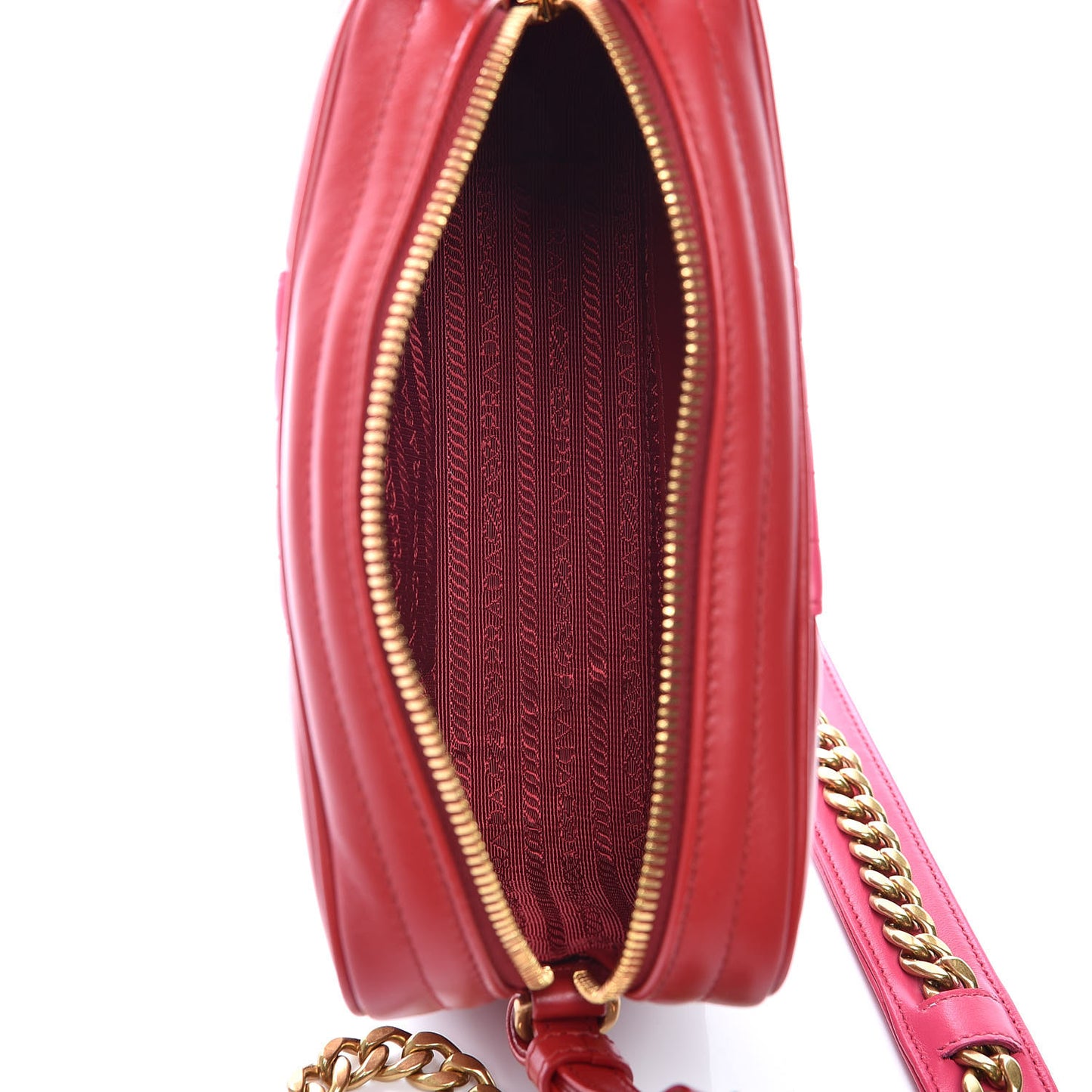 Soft Calfskin Diagramme Crossbody Bag Fuoco Magenta