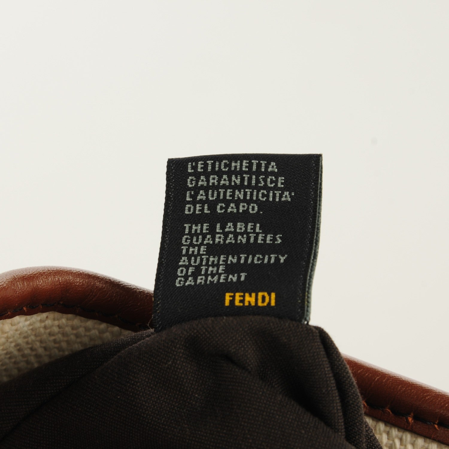 Fendi Toile Calfskin B Bag Beige Tan 8 of 9