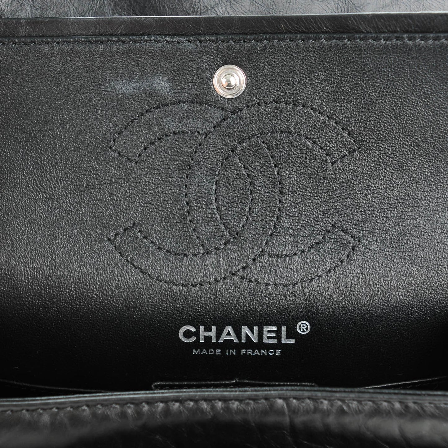 Aged Calfskin Lucky Charms 2.55 Reissue 224 Flap Black