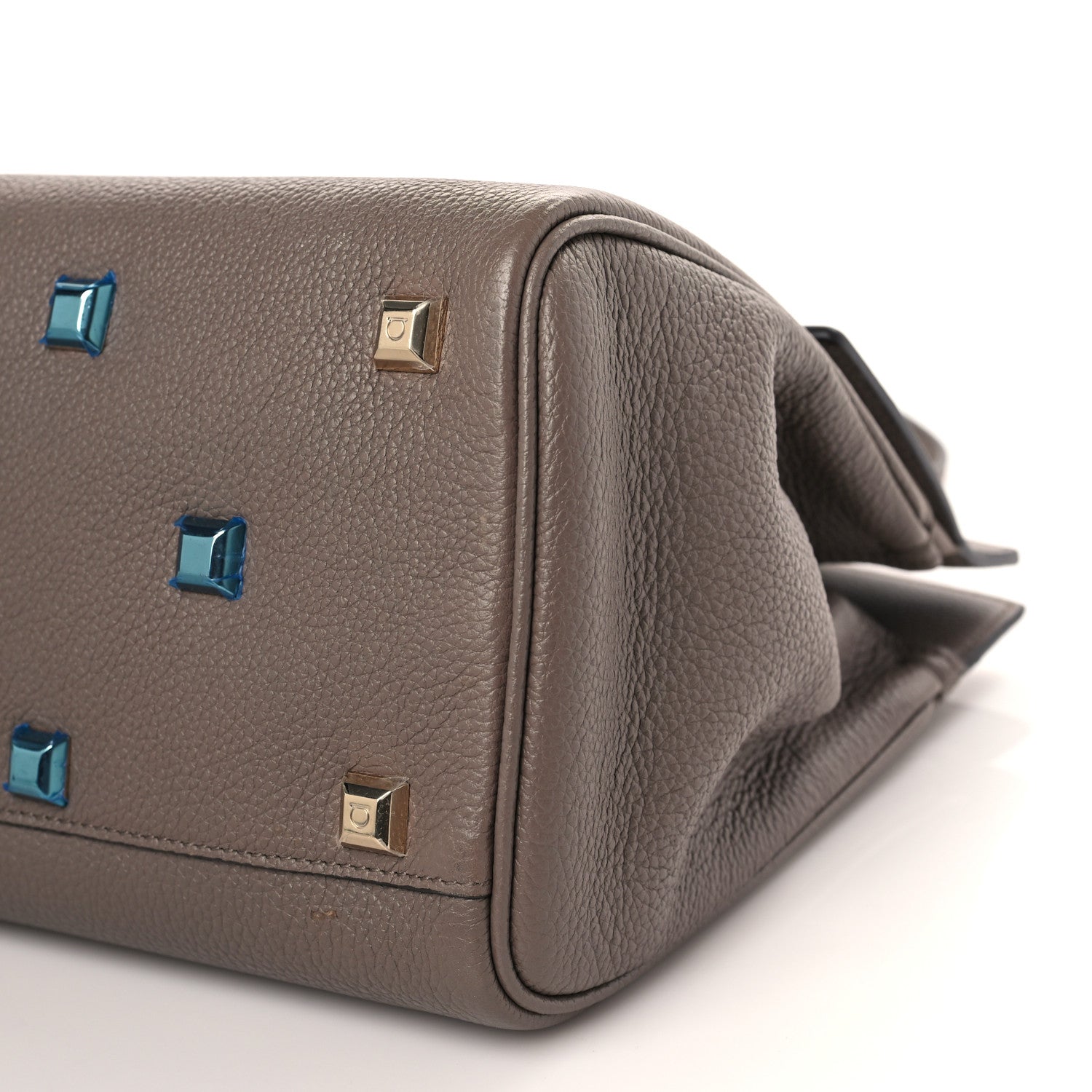 Salvatore Ferragamo Calfskin The Studio Bag Caraway Seed 8 of 8