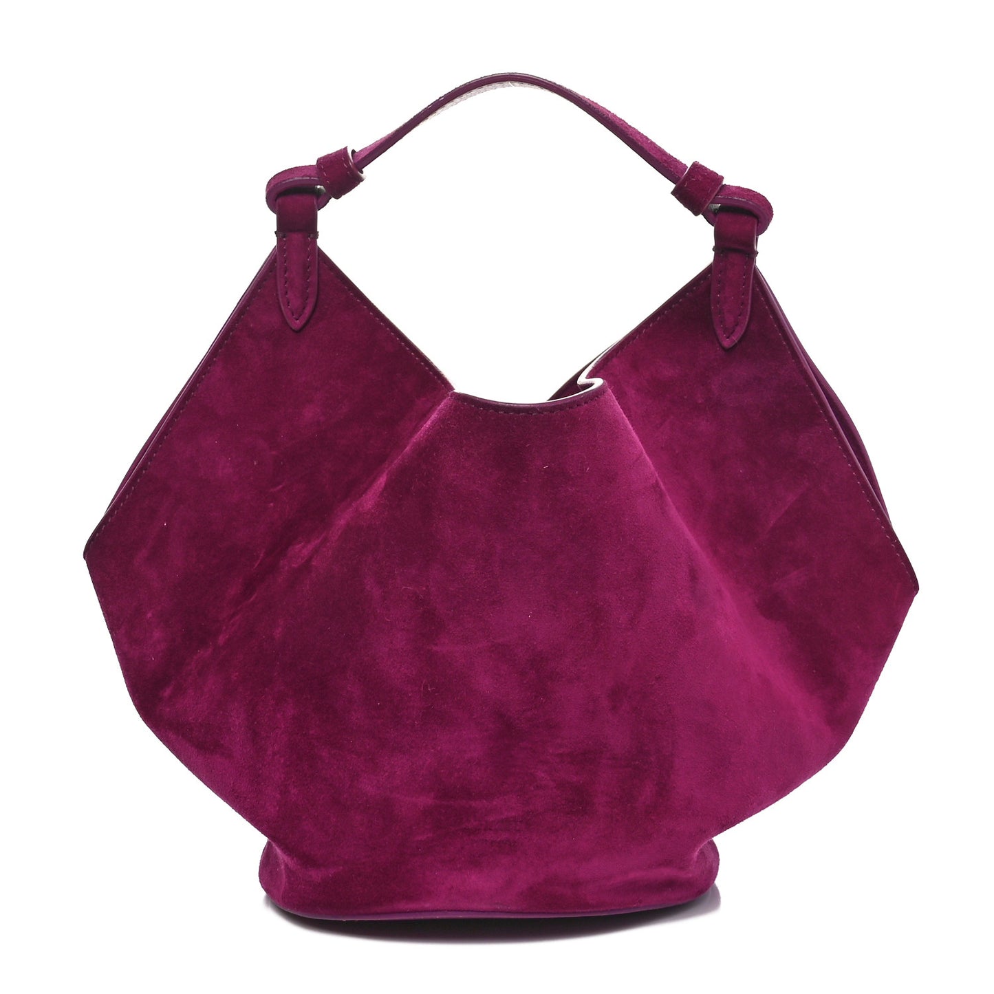 Suede Calfskin Mini Lotus Tote Mulberry