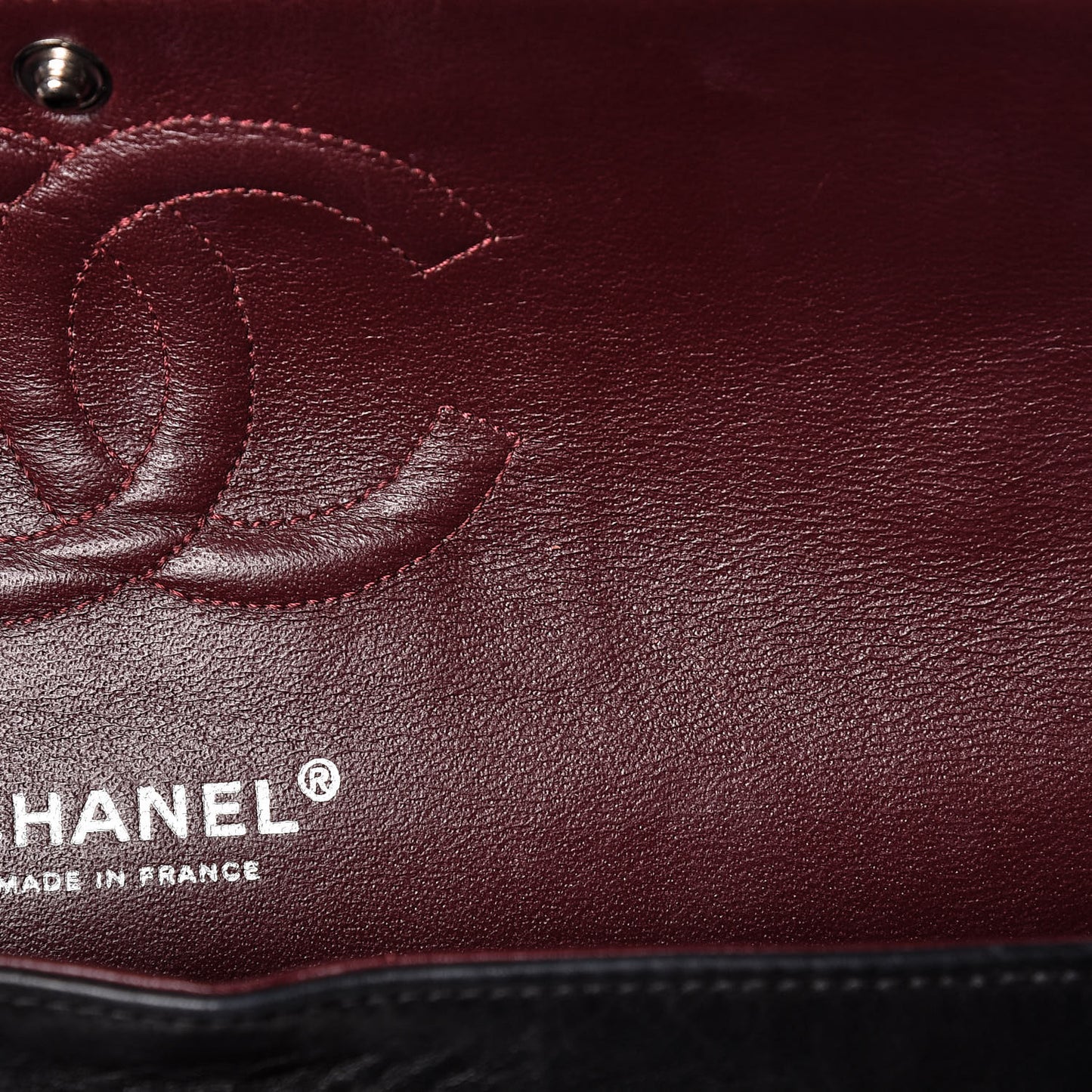 Lambskin Quilted Medium Double Flap Bag Black