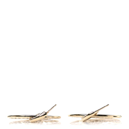 Chanel Baguette Crystal High Society CC Drop Earrings Gold 3 of 5