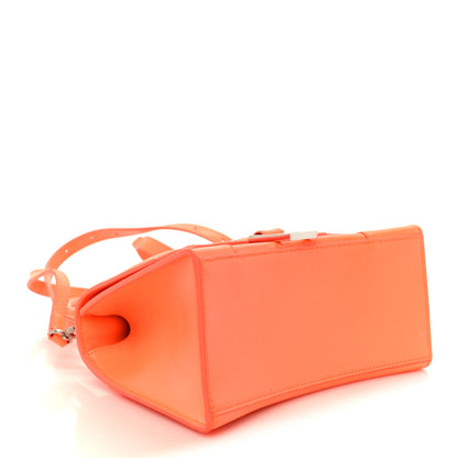 Balenciaga Shiny Box Calfskin Small Hourglass Top Handle Bag Fluo Orange 4 of 11