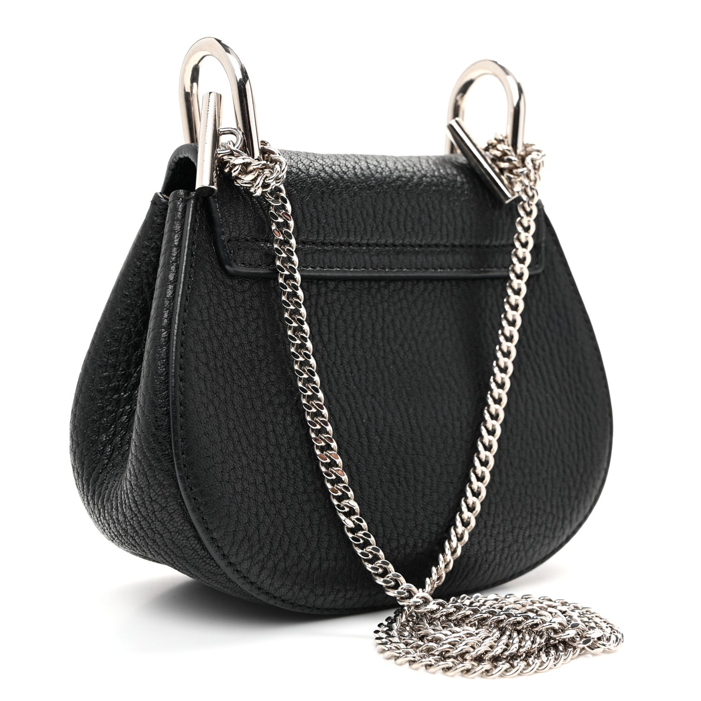 Grained Lambskin Mini Drew Shoulder Bag Black
