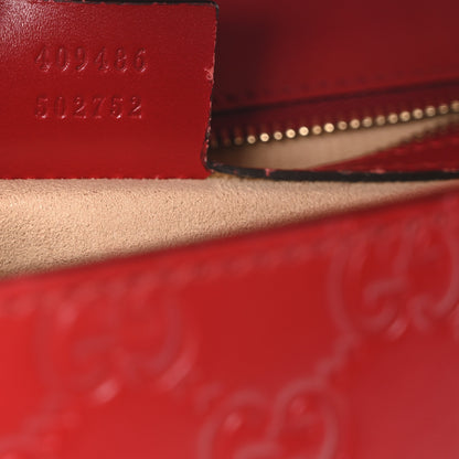 Gucci Guccissima Medium Padlock Shoulder Bag Hibiscus Red 7 of 10