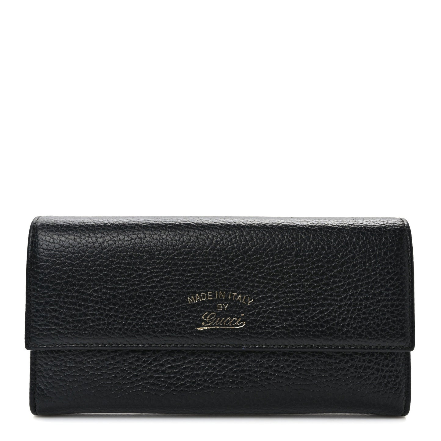 Dollar Calfskin Swing Continental Wallet Black