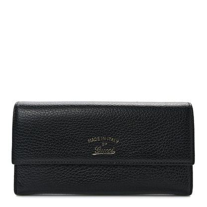 Gucci Dollar Calfskin Swing Continental Wallet Black 1 of 7