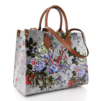 Louis Vuitton Metallic Monogram LV Garden OnTheGo MM Silver 3 of 9