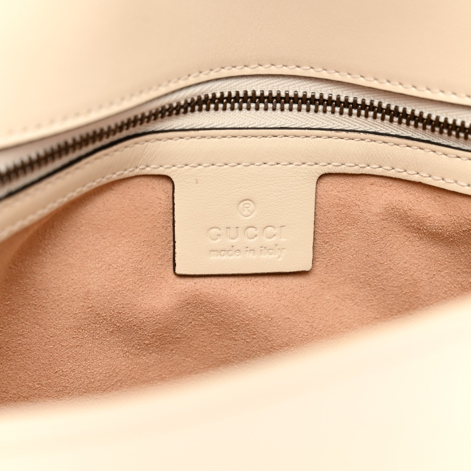 Gucci Calfskin Matelasse Small GG Marmont Shoulder Bag White 6 of 10
