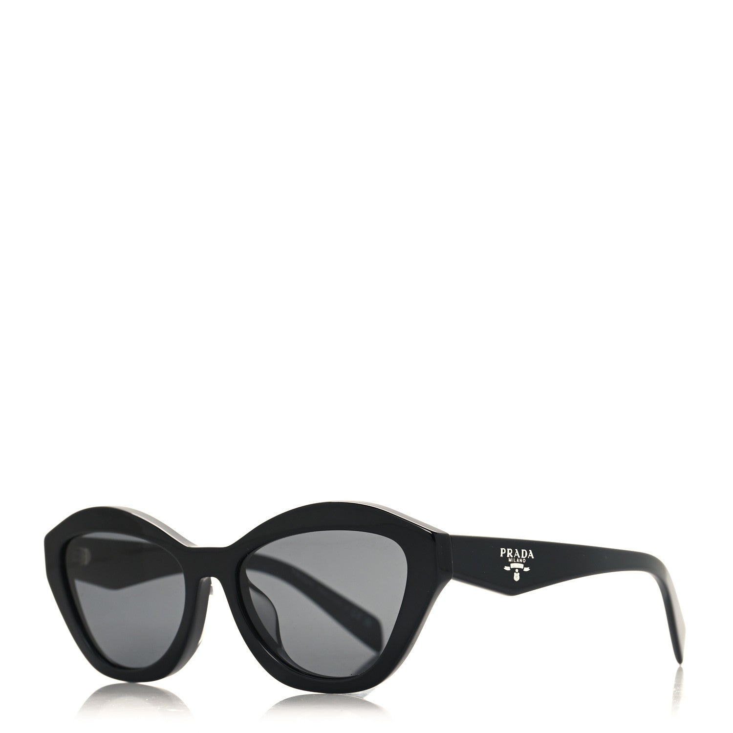 Prada Acetate Logo Sunglasses SPR A02-F Black 1 of 7