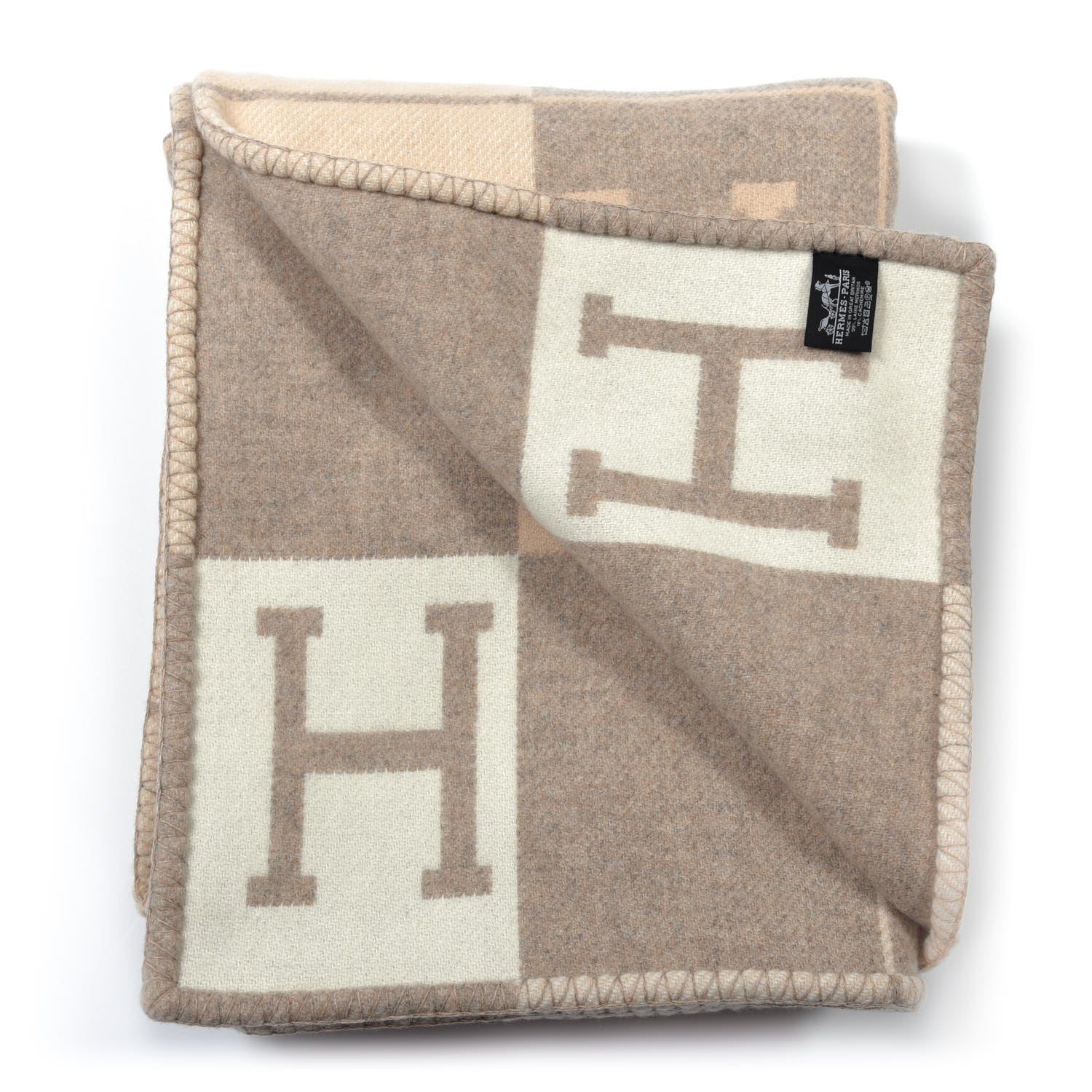 Hermes Wool Cashmere Avalon III Blanket Coco Camomille 3 of 3