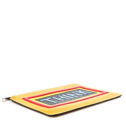 Fendi Vitello Century Vocabulary Think Inlaid Pouch Multicolor 4 of 10