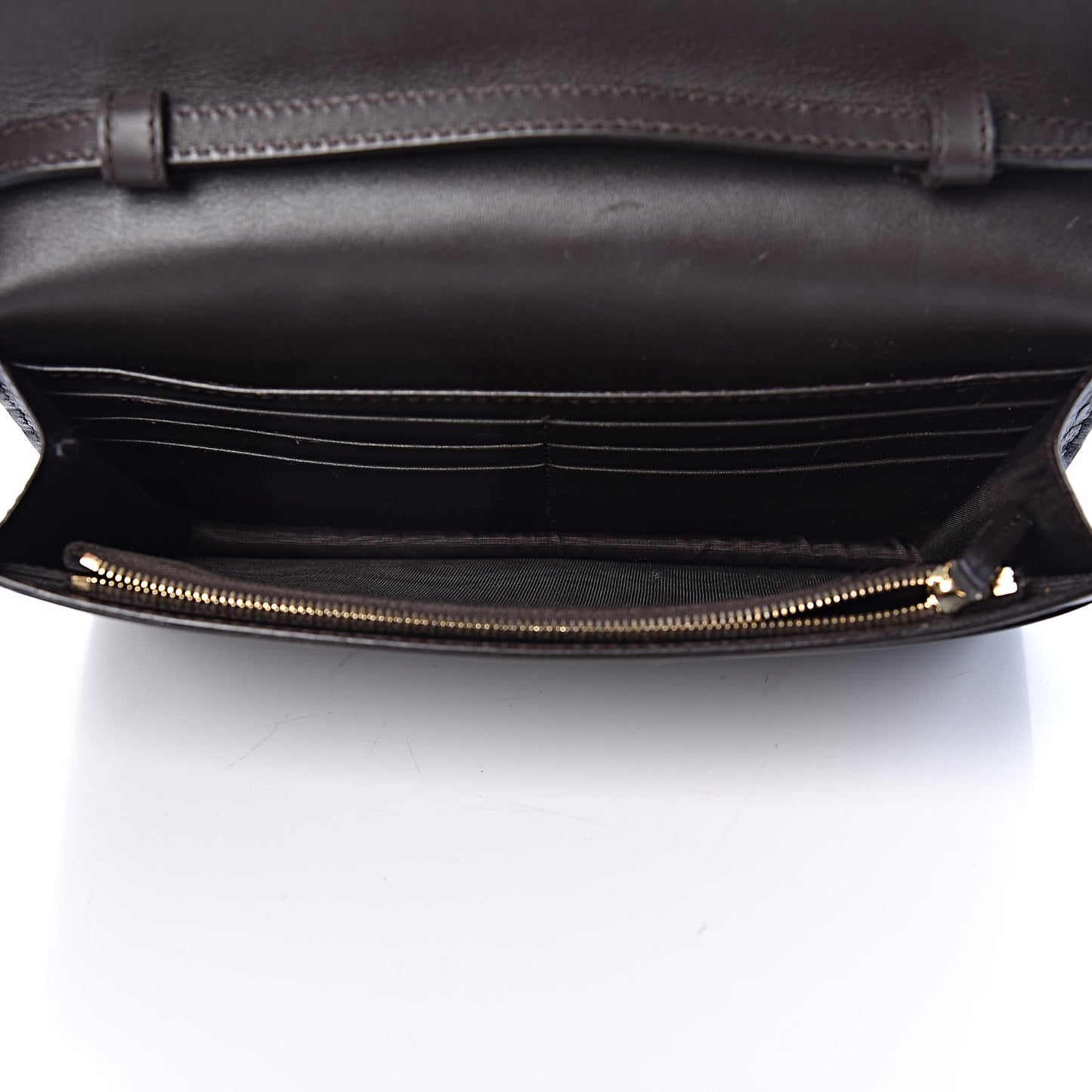 Monogram Web Strap Wallet Dark Brown
