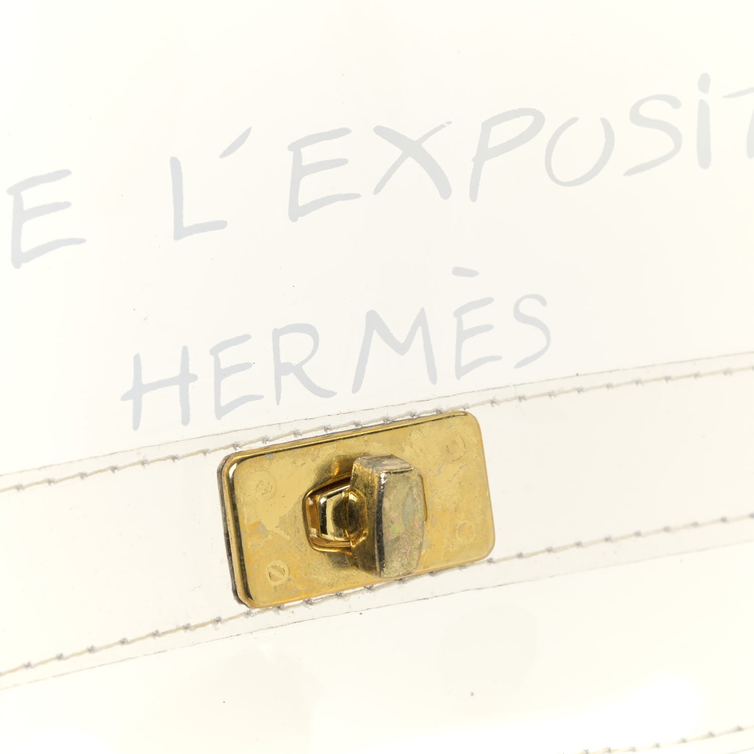 Hermes Vinyl Souvenir De L'Exposition Kelly Transparent 9 of 9