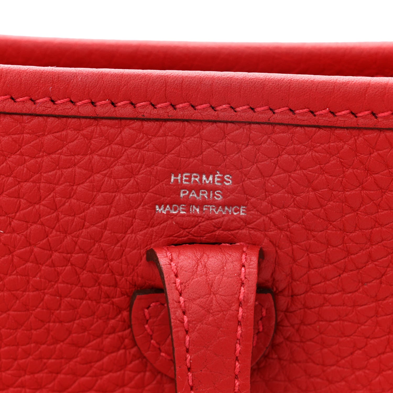 Hermes Taurillon Clemence Evelyne TPM Vermillion Rouge Vif 6 of 11