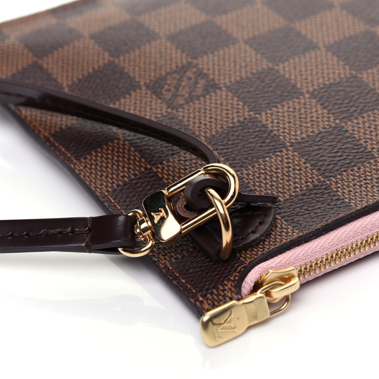 Louis Vuitton Damier Ebene Neverfull MM GM Pochette Rose Ballerine 10 of 10