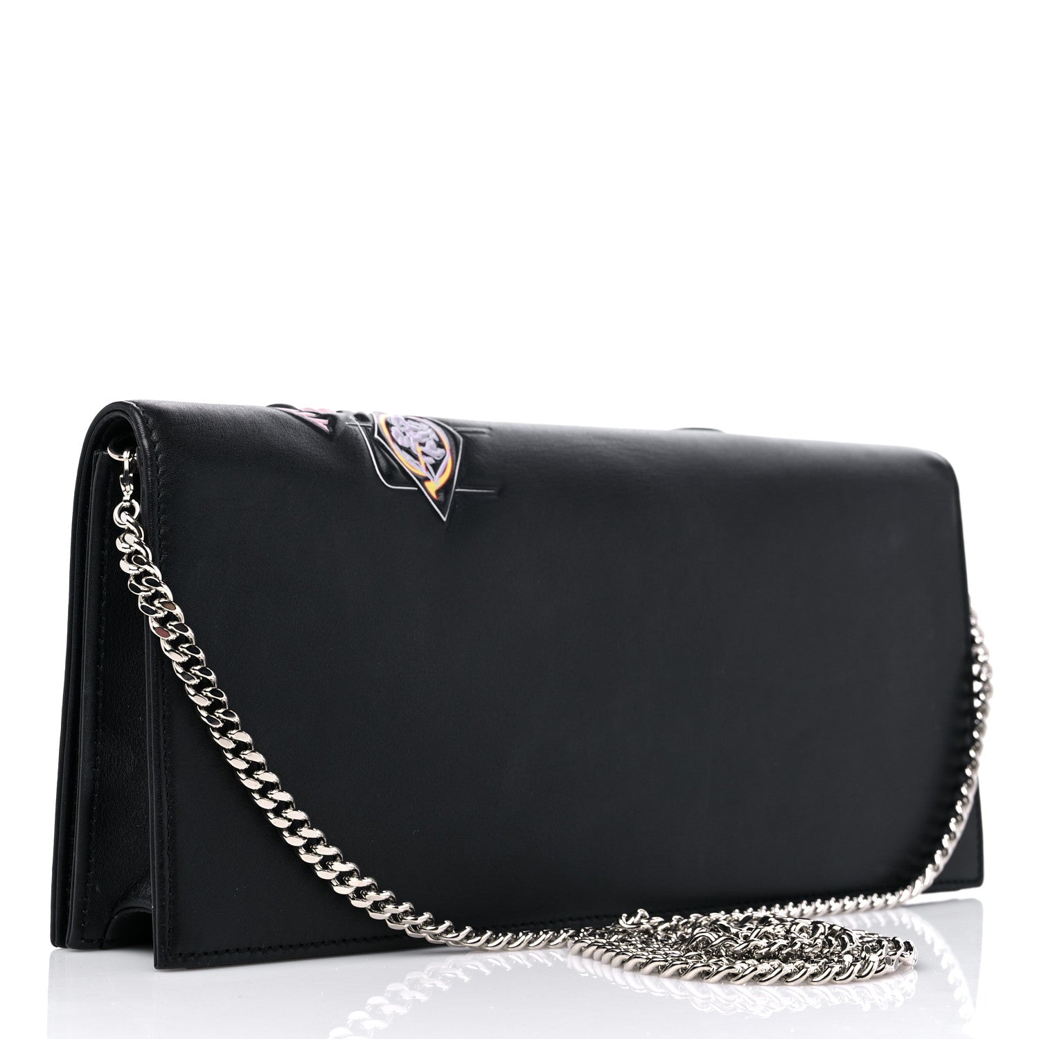 Christian Dior Calfskin Paradise Diorama Croisiere Chain Wallet Black 3 of 12