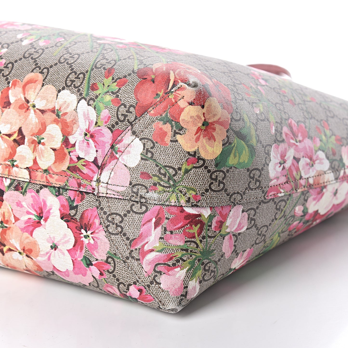 GG Supreme Monogram Blooms Large Reversible Tote Beige Multicolor Dry Rose