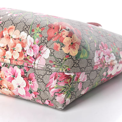 Gucci GG Supreme Monogram Blooms Large Reversible Tote Beige Multicolor Dry Rose 15 of 21