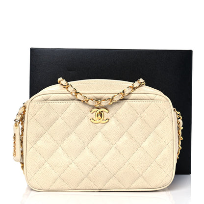 Chanel Caviar Quilted Camera Case Beige Clair 10 of 10