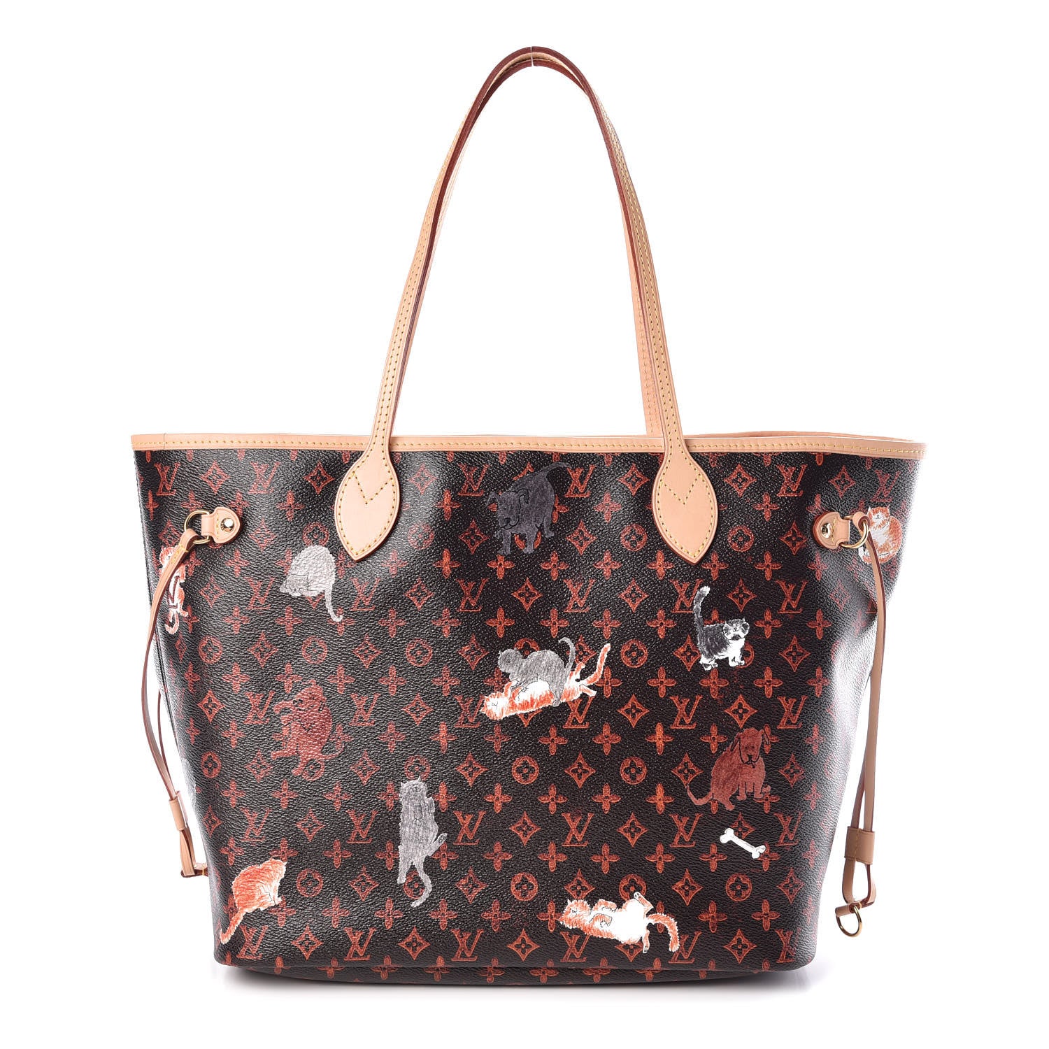 Louis Vuitton Catogram Neverfull MM Marron 3 of 11