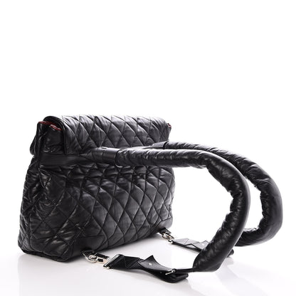 Chanel Lambskin Quilted Coco Cocoon Backpack Black 3 of 8