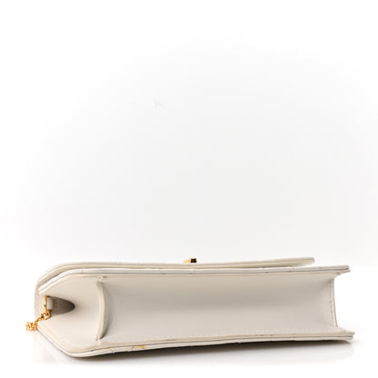 Christian Dior Lambskin Macrocannage Miss Caro Pouch With Chain White 3 of 9