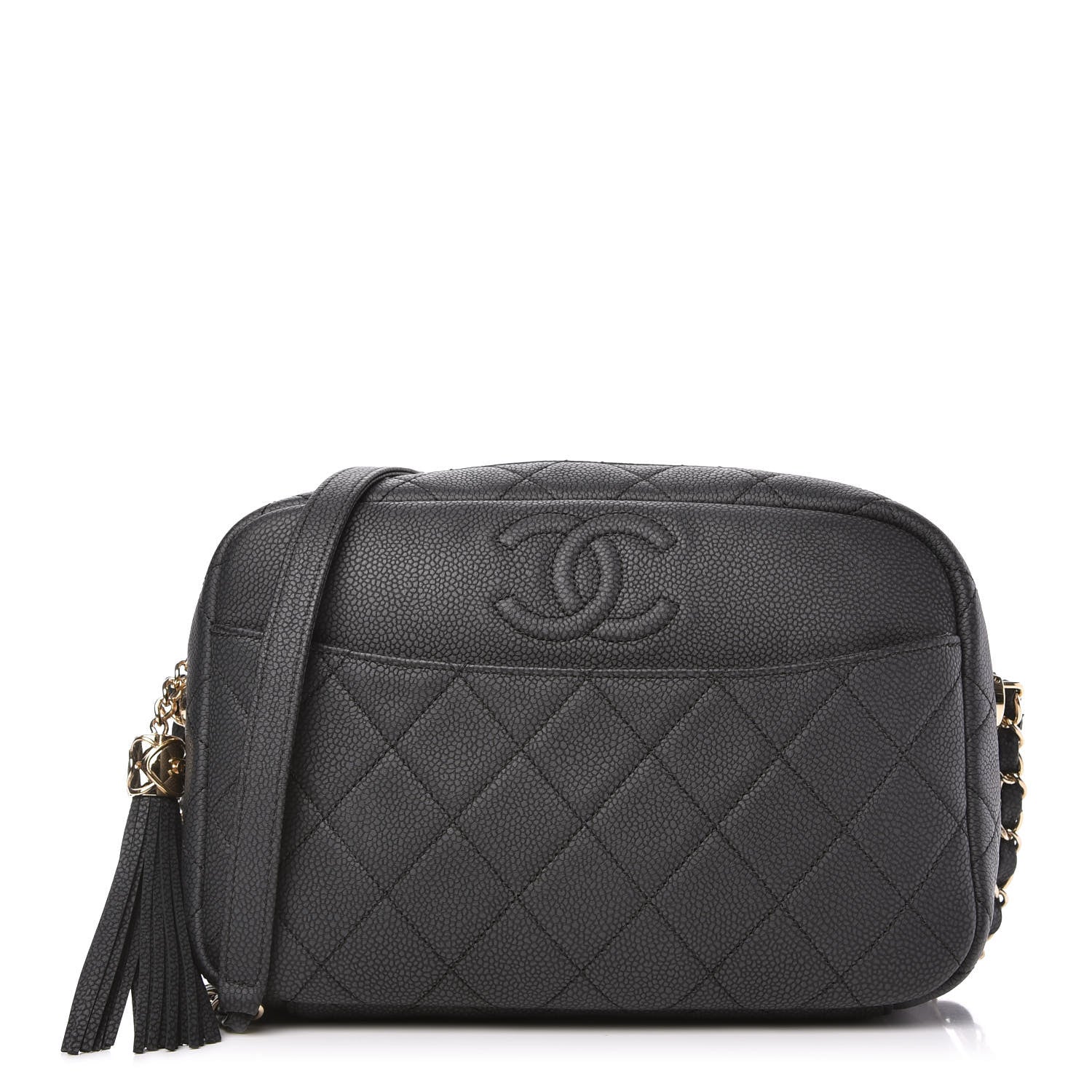 Chanel Caviar Quilted Medium Coco Tassel Camera Case Black 1 of 10