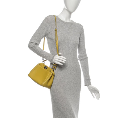 Fendi Nappa Mini Peekaboo Iconic Satchel Lime 8 of 16