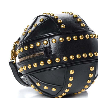 Gucci Calfskin Studded Mini Tifosa Baseball Shaped Shoulder Bag Black 6 of 10