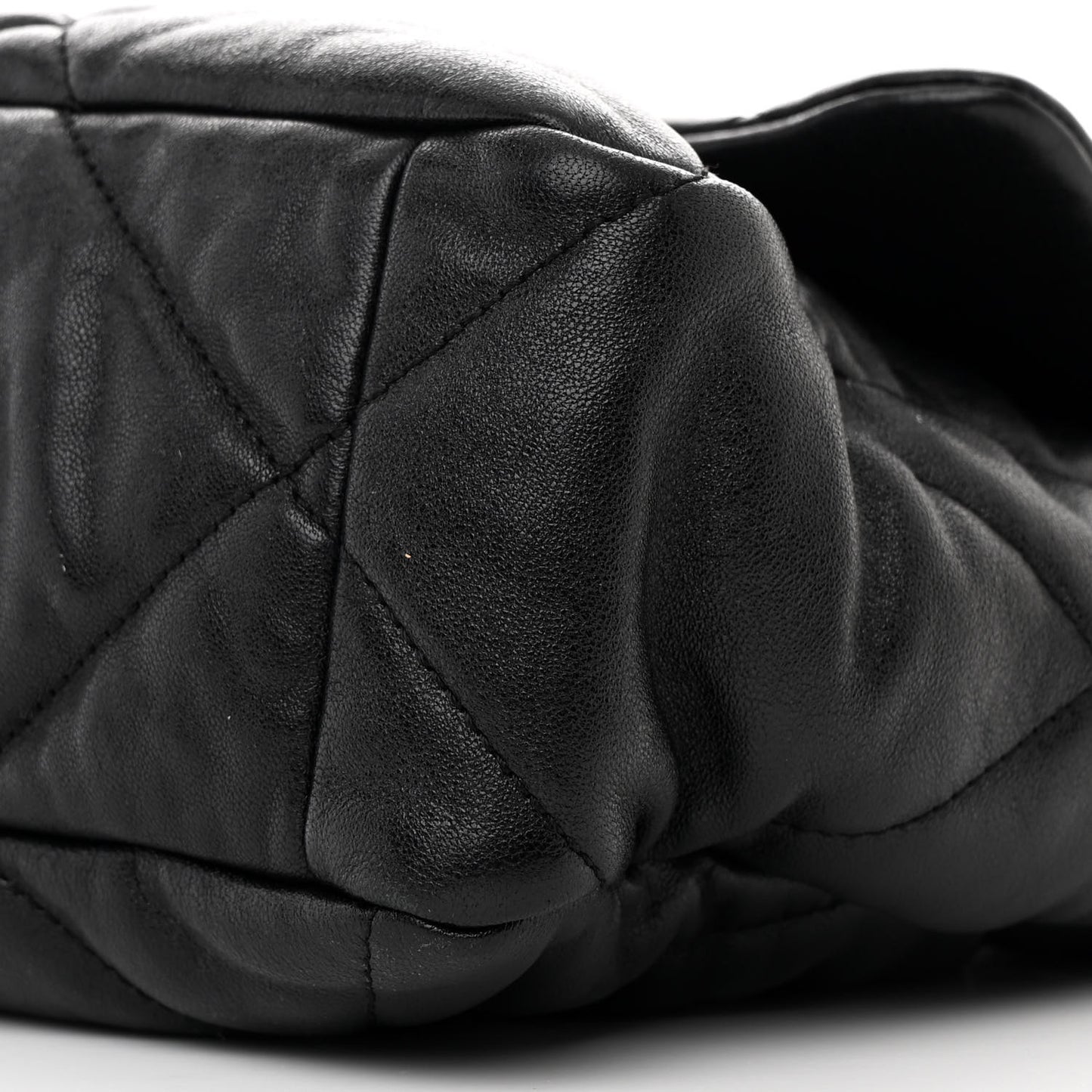 Goatskin Quilted Large Chanel 19 Flap Black