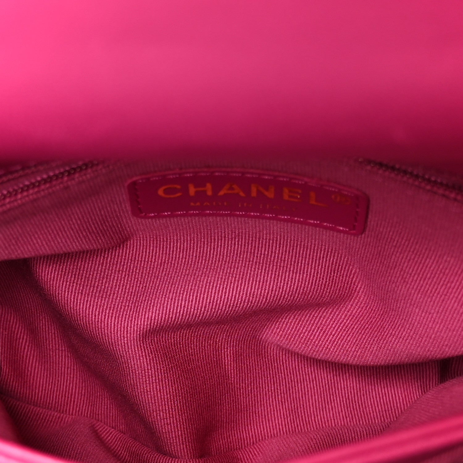 Chanel Lambskin Quilted Small Chain Top Handle Flap Fuchsia 6 of 13