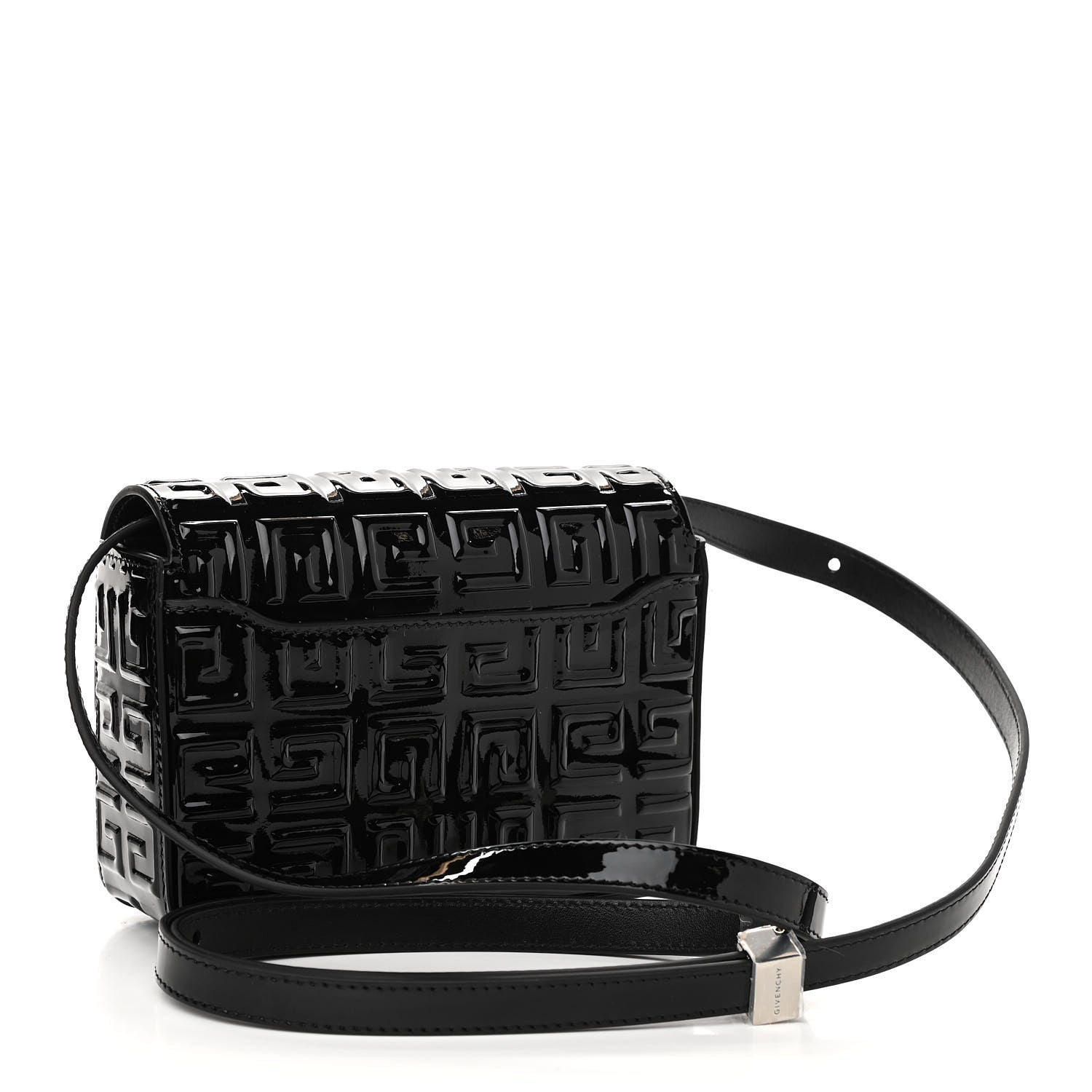Givenchy Calfskin 4G Embossed Small Crossbody Black 3 of 10
