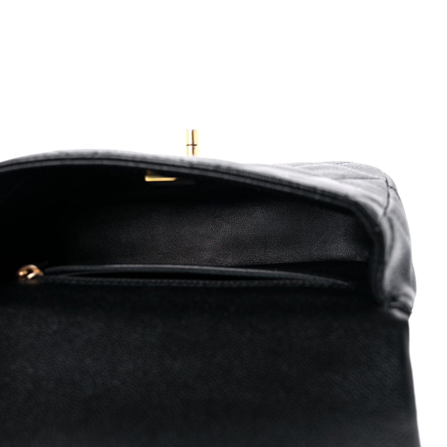 Caviar Quilted Mini Sweetheart Flap Black
