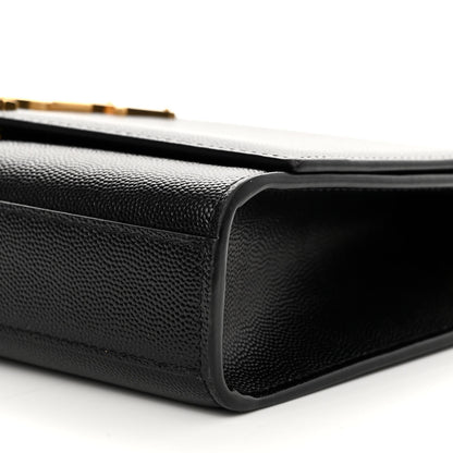 Saint Laurent Grain De Poudre Medium Classic Monogram Kate Satchel Black 10 of 10