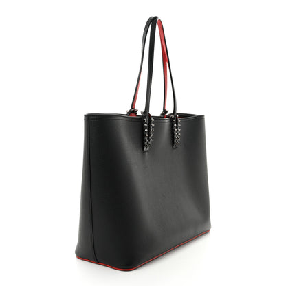 Christian Louboutin Calfskin Spikes East West Cabata Tote Black 4 of 12