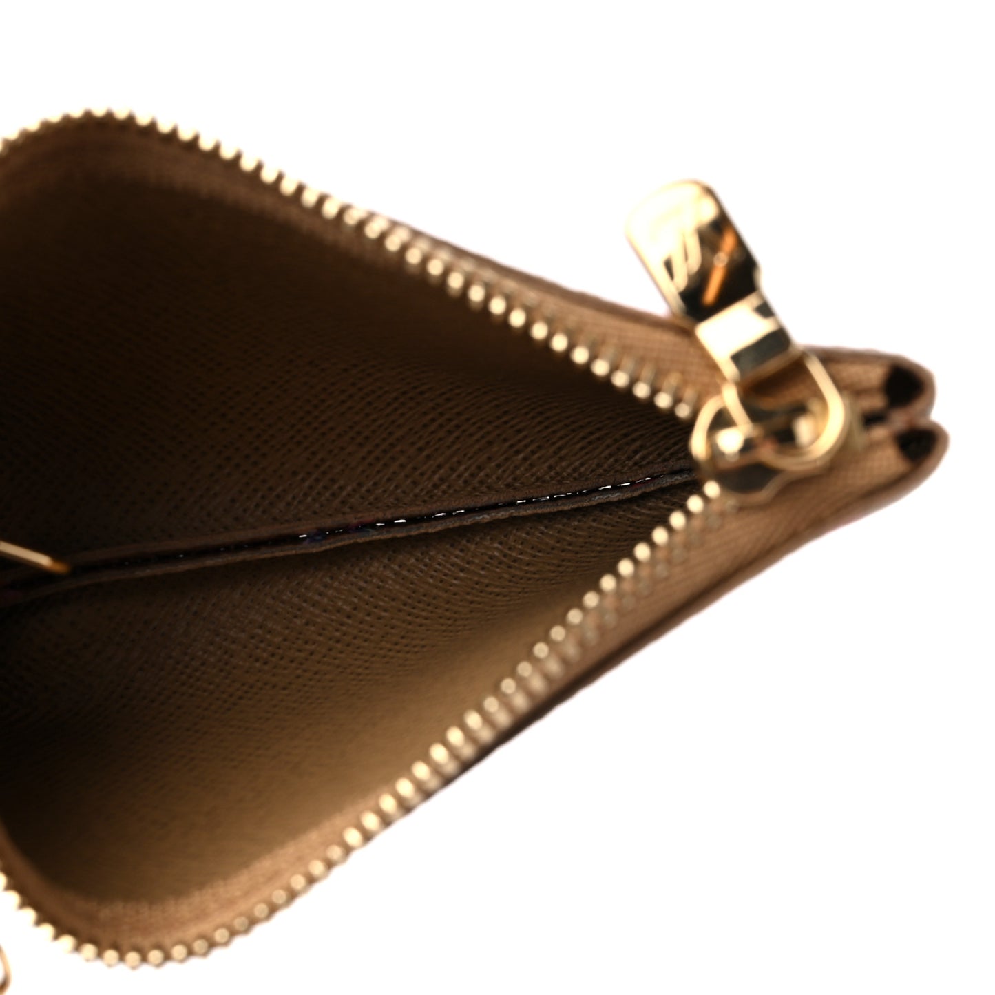 Metallic Monogram LV Garden Key Pouch Gold