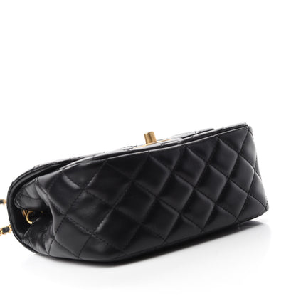 Chanel Lambskin Quilted Mini Romance Square Flap Black 4 of 11