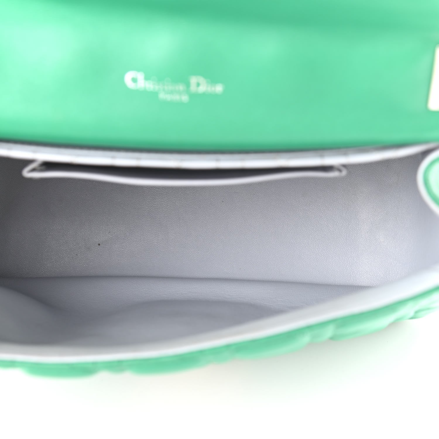 Christian Dior Lambskin Cannage Large Miss Dior Flap Green 5 of 13