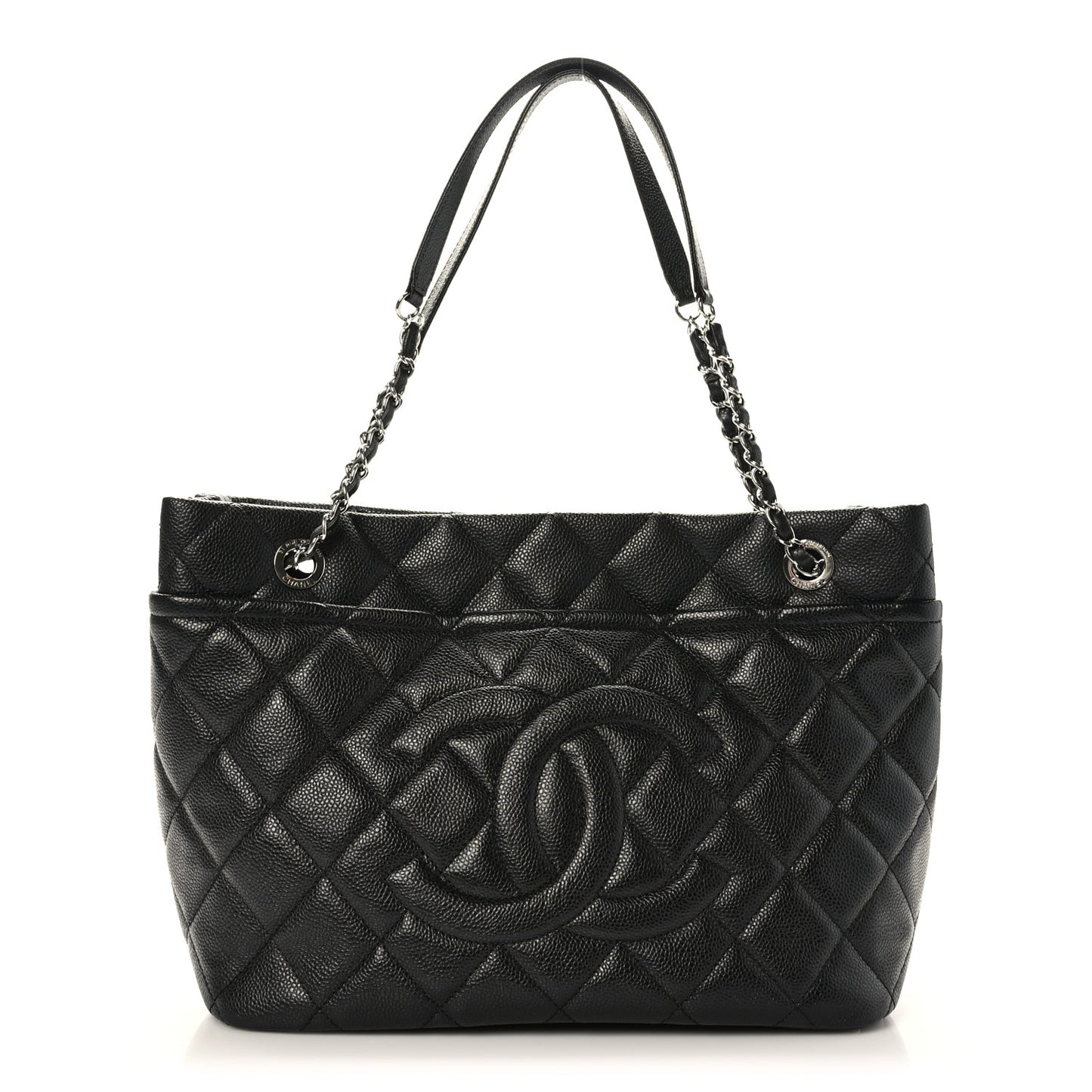 Caviar Quilted CC Timeless Soft Tote Black