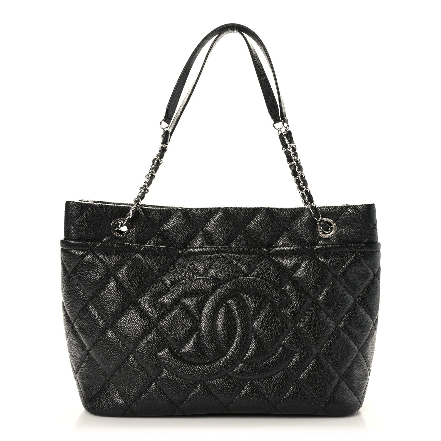 Chanel Caviar Quilted CC Timeless Soft Tote Black 1 of 11