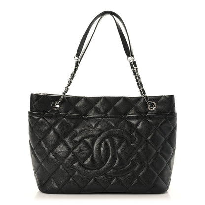 Chanel Caviar Quilted CC Timeless Soft Tote Black 1 of 11