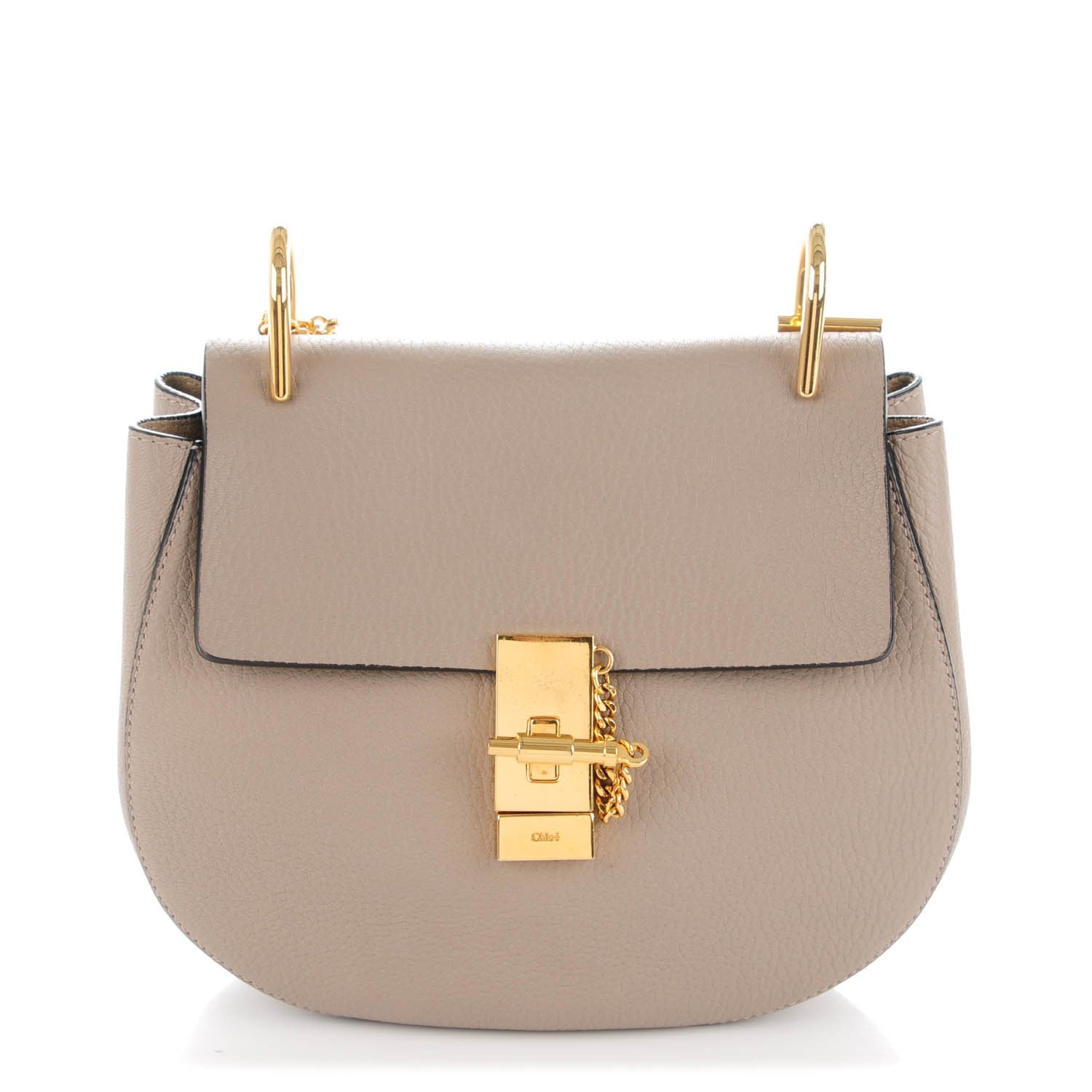 Chloe Grained Lambskin Drew Shoulder Bag Motty Grey 1 of 7