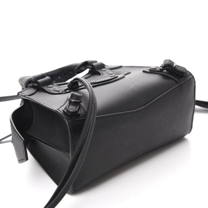 Balenciaga Smooth Calfskin Neo Classic Black Hardware Nano City Crossbody Black 4 of 9