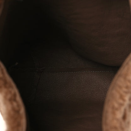 Mansur Gavriel Shearling Mini Bucket Bag Camel 5 of 8