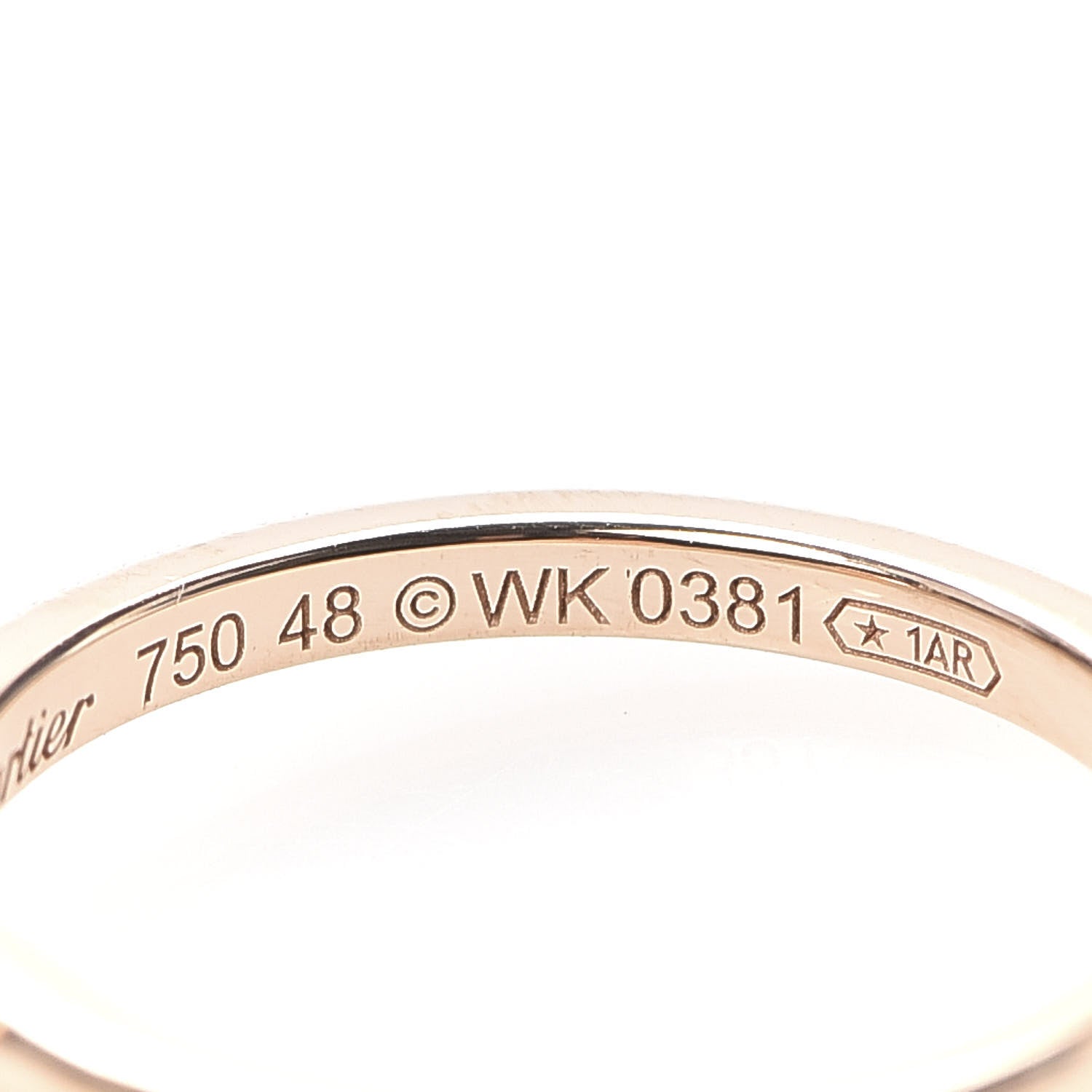 Cartier 18K Pink Gold Diamond D'Amour Heart Ring 48 4.5 5 of 5